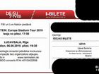 Билет на Rammstein в Риге 06.08.2019 объявление продам