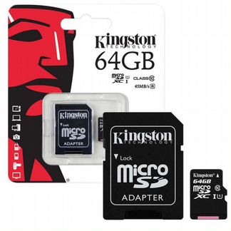 Карта памяти MicroSD 64gb