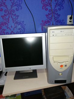 Компьютер и монитор LG 15