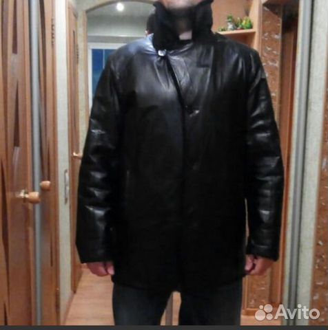 Кожаная куртка мужская размер 50-52