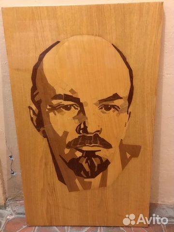 Портрет Ленина (мозаика по дереву)