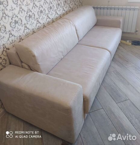 Диван-кровать из замши