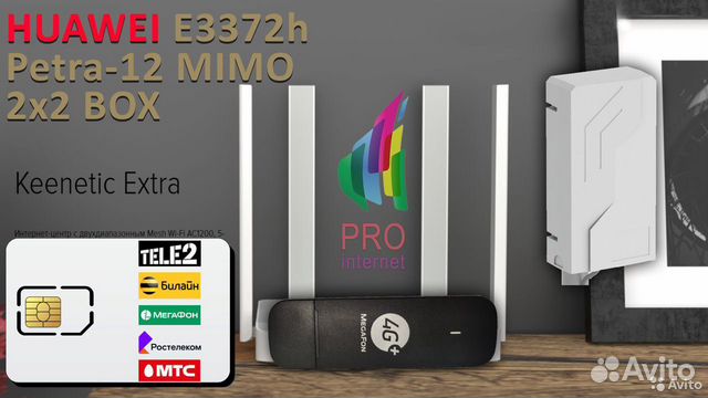 Роутер keenetic Extra E3372 Petra-12 mimo BOX