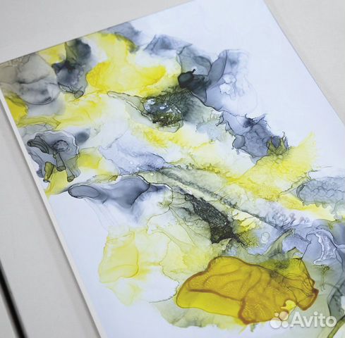 Интерьерная картина спиртовыми чернилами