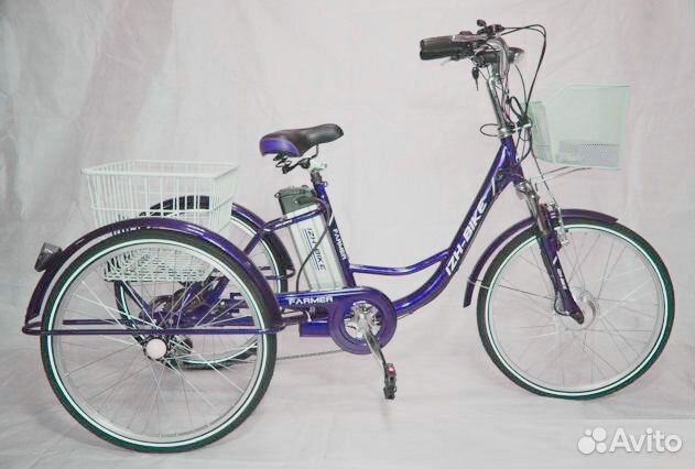 Электровелосипед трехколесный 250W 3WE 6 ск. 24''