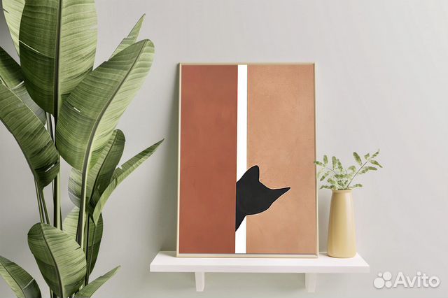 Картина постер холст канва Кошка