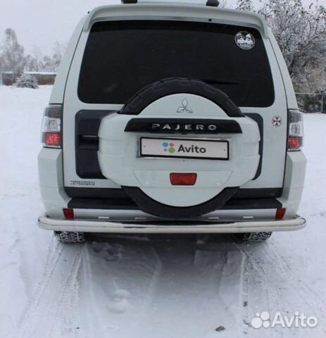 Защита заднего бампера pajero 4