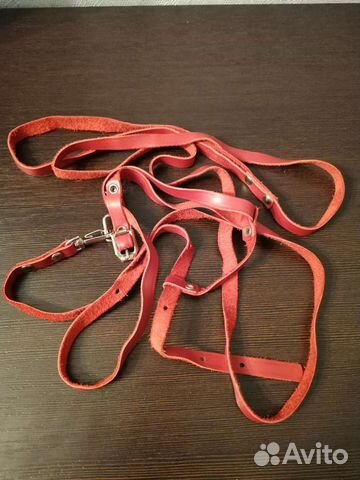 Новый кожаный поводок