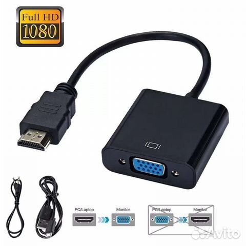 Кабель-переходник hdmi-vga, HD 1080P