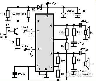 Tda7269a схема усилителя