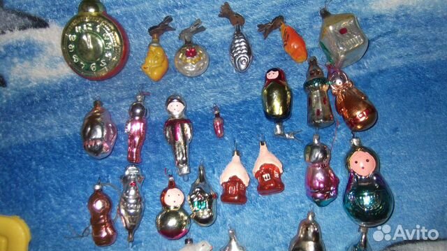 Елочные игрушки, бусы гирлянды СССР