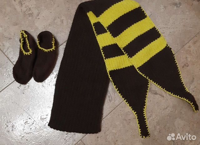 2 Шарфа и комплект шарф и носочки черевички