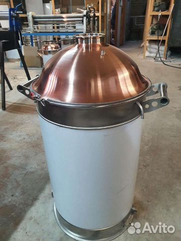 Котел кастрюля куб 95/120л с медной крышкой