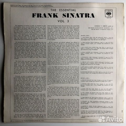 Frank sinatra The Essential volume 3 LP EX/EX