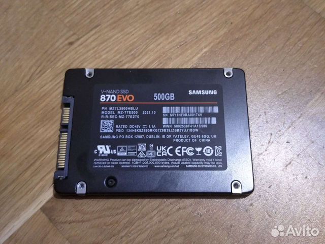 Ssd samsung 870 evo 500gb купить в Кирово-Чепецке | Бытовая электроника |  Авито