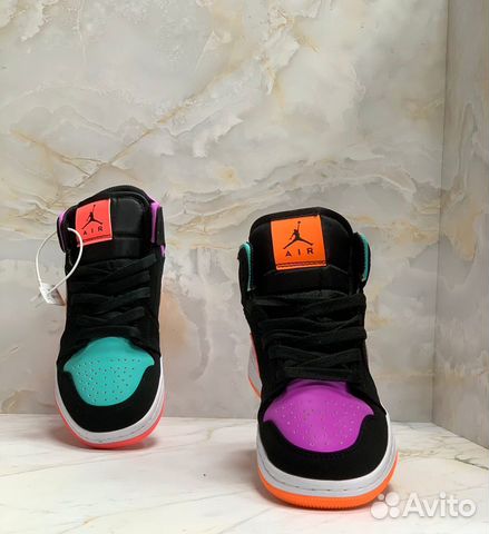 Nike AIR jordan 1 MID multi color black