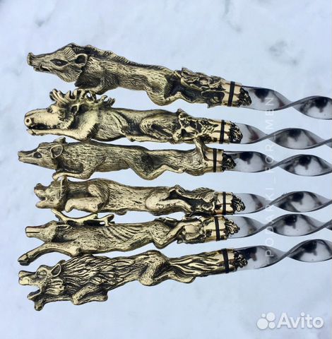 Шампуры с литой ручкой Звери