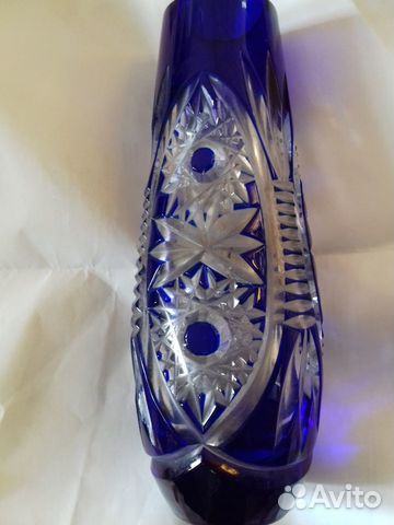 Ваза цветной хрусталь СССР винтаж