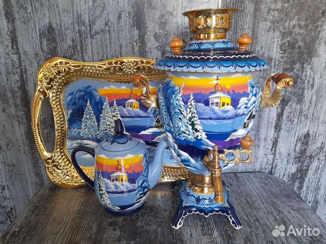 Самовар электрический расписной