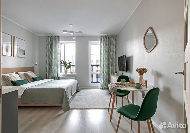 

Квартира-студия, 24 м², 2 кровати