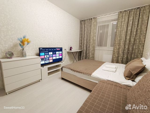 

1-к. квартира, 33 м², 2 кровати