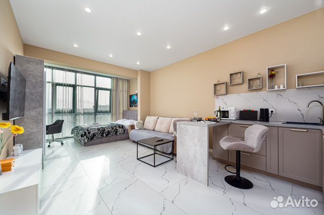 

Квартира-студия, 44 м², 2 кровати
