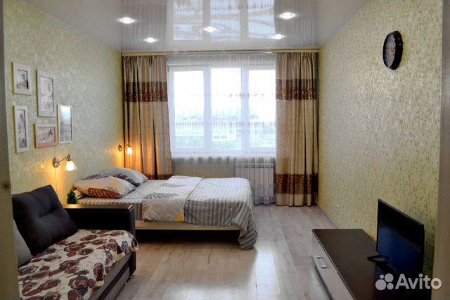 

1-к. квартира, 44 м², 2 кровати