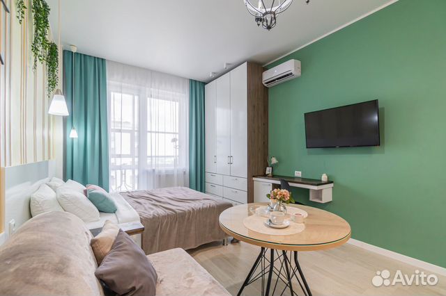 

Квартира-студия, 27 м², 2 кровати