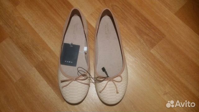 Новые туфли/балетки zara р.37(ст.23см)