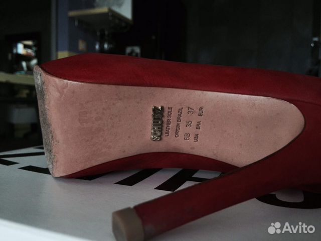 Туфли Shutz розово-красные на высоком каблуке Туфли Shutz розово-красные на высоком каблуке