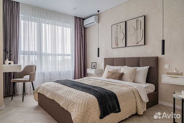 

1-к. квартира, 42 м², 2 кровати