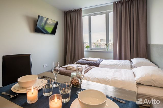 

Квартира-студия, 30 м², 2 кровати