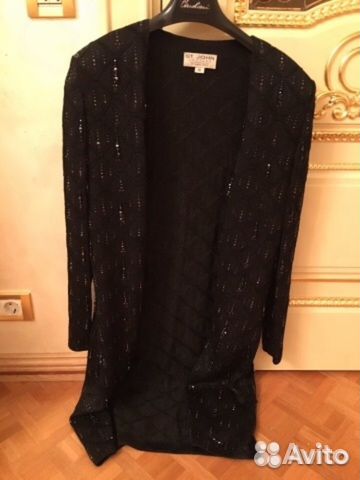 Длинная расшитая накидка / пальто St John Couture Длинная расшитая накидка / пальто St John Couture