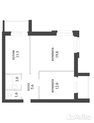 2-к квартира, 58.8 м², 2/3 эт.