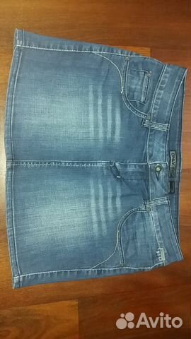 Джинсовая юбка. Размер 28. 44-46