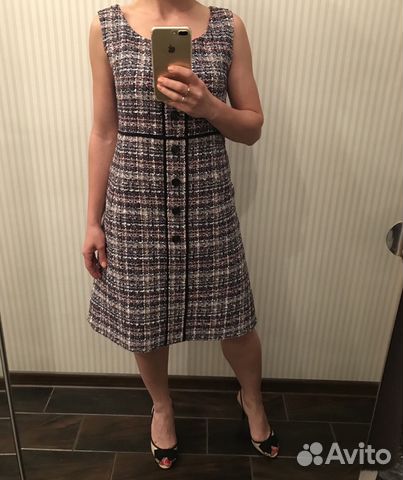 Платье из хлопкового твида Chanel, 38IT Платье из хлопкового твида Chanel, 38IT
