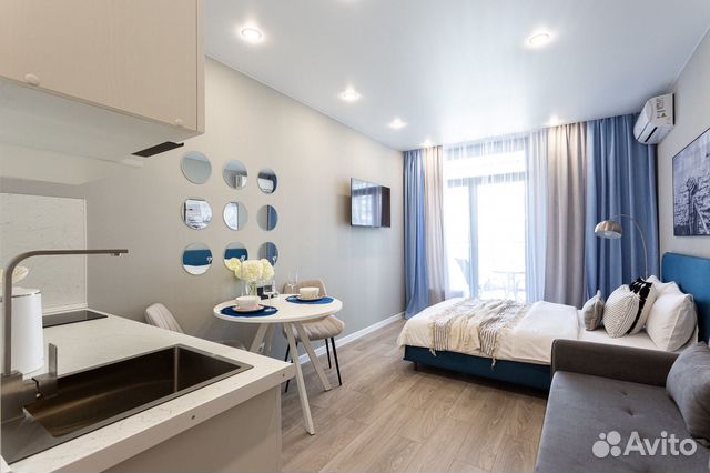 

Квартира-студия, 25 м², 2 кровати
