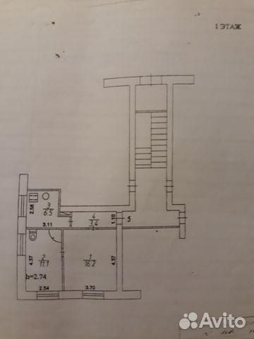 2-к квартира, 37.2 м², 1/2 эт.