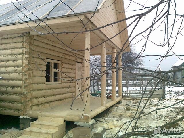 Сруб 6x7+ 2 Двускатная крыша. Мансарда