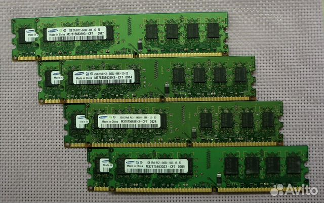 DDR2 1Gb и 2Gb, SAMSUNG, оперативная память