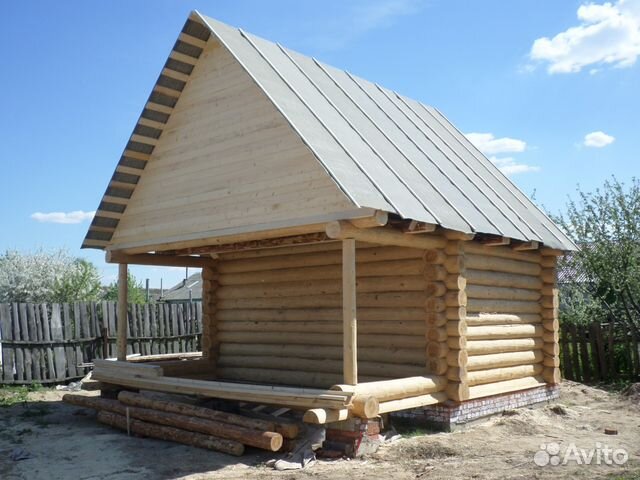 Сруб дома 6х6+ 2 рубка в чашу с мансардной крышей Сруб дома 6х6+ 2 рубка в чашу с мансардной крышей