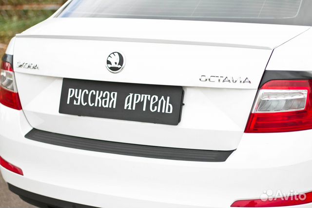 Накладка на задний бампер Шкода Октавия А7