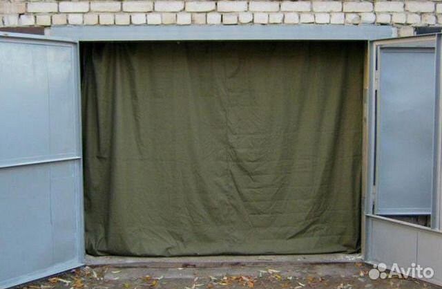 Штора в гараж в Архангельске из брезента огнеупорн