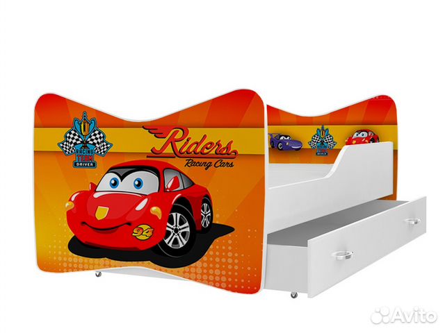 Новая детская кровать с матрасом и ящиком Новая детская кровать с матрасом и ящиком