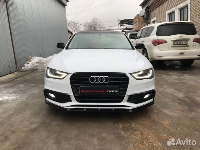 Сплиттер на бампер Audi A4 b8