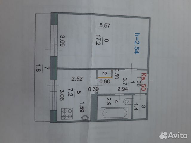 1-к квартира, 39 м², 2/5 эт. 1-к квартира, 39 м², 2/5 эт.