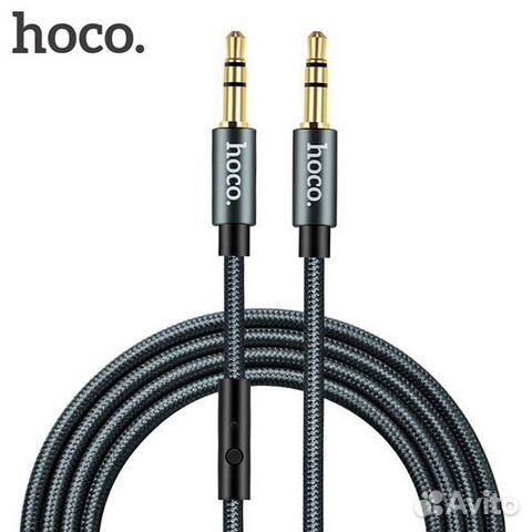 Кабель-AUX 1м с регулятором hoco UPA04