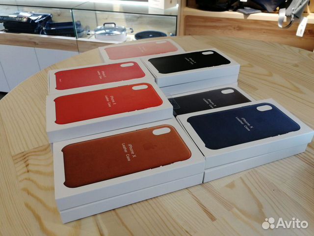 Чехол для iPhone X Apple Leather Case кожаный