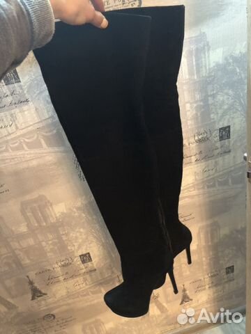 Сапоги Ботфорты замшевые el monte