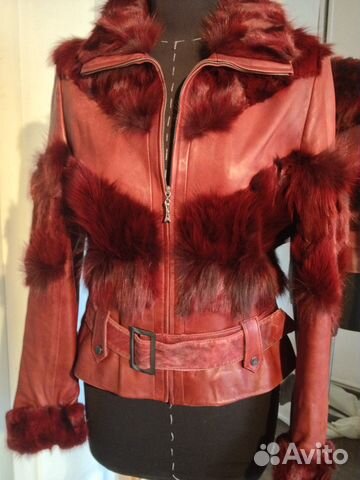 Курточка кожанная отделана норкой Курточка кожанная отделана норкой